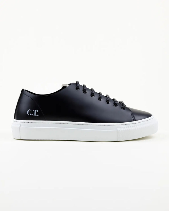 SNEAKERS OMERO ELEGANTE IN PELLE NERA