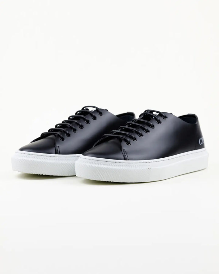 SNEAKERS OMERO ELEGANTE IN PELLE NERA