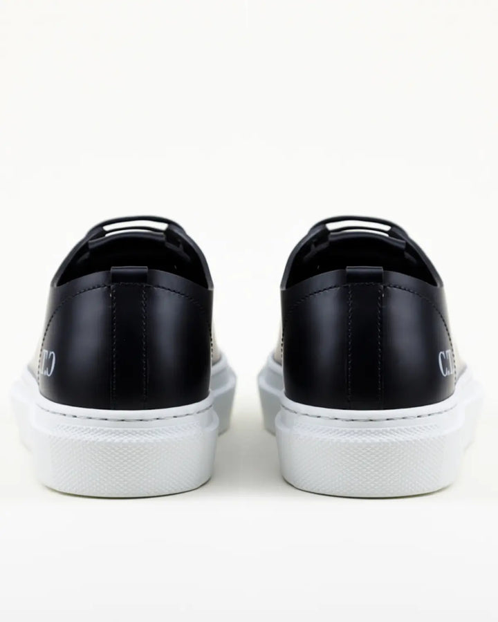 SNEAKERS OMERO ELEGANTE IN PELLE NERA
