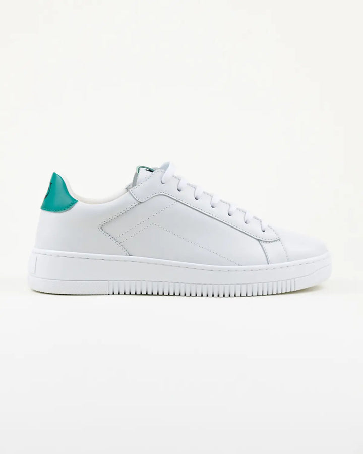 SNEAKERS MARIO TOMAIA BIANCA CON INSERTI VERDI