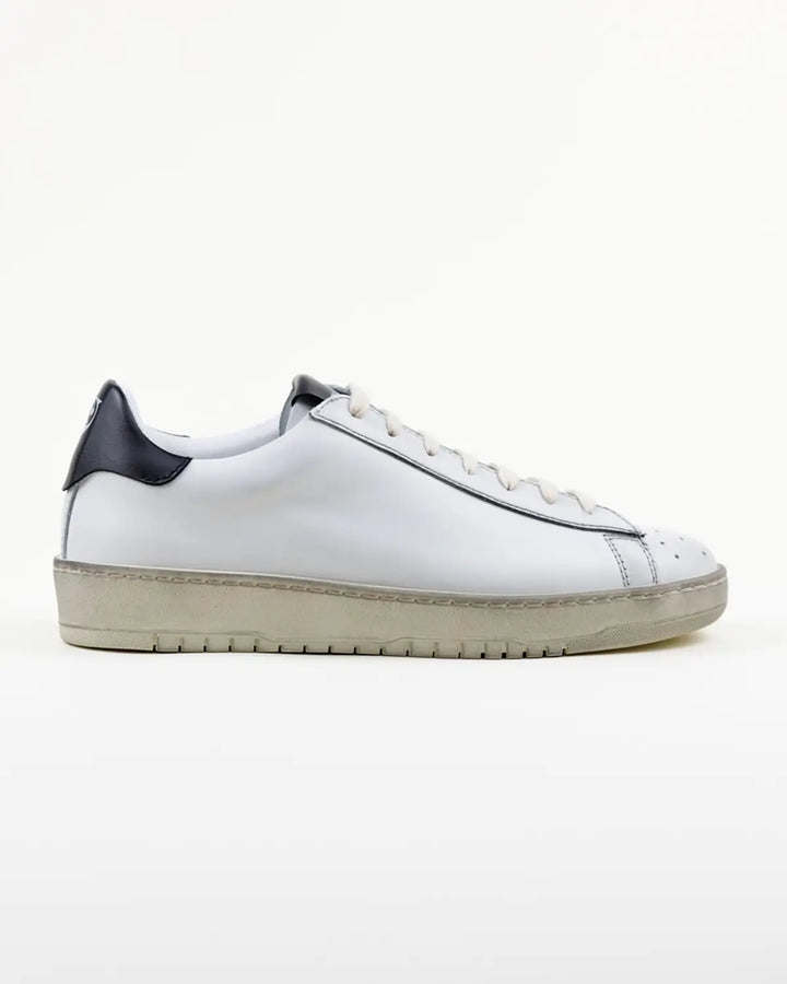 SNEAKERS DINO TOMAIA BIANCA VINTAGE INSERTI NERO