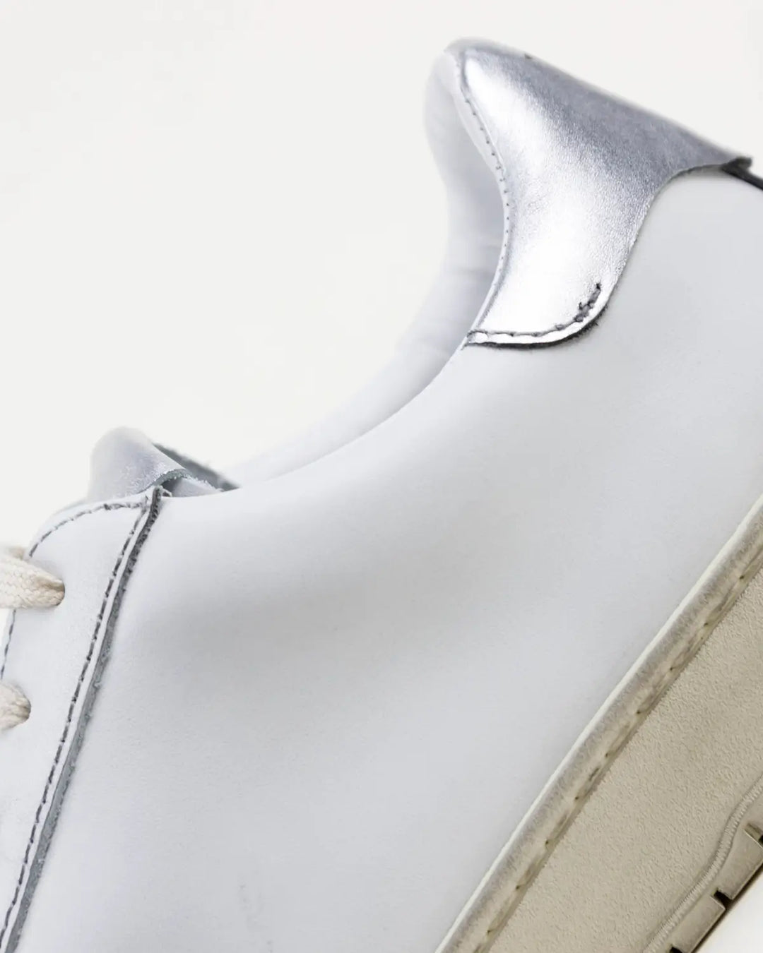 SNEAKERS DINO TOMAIA BIANCA VINTAGE INSERTI ARGENTO