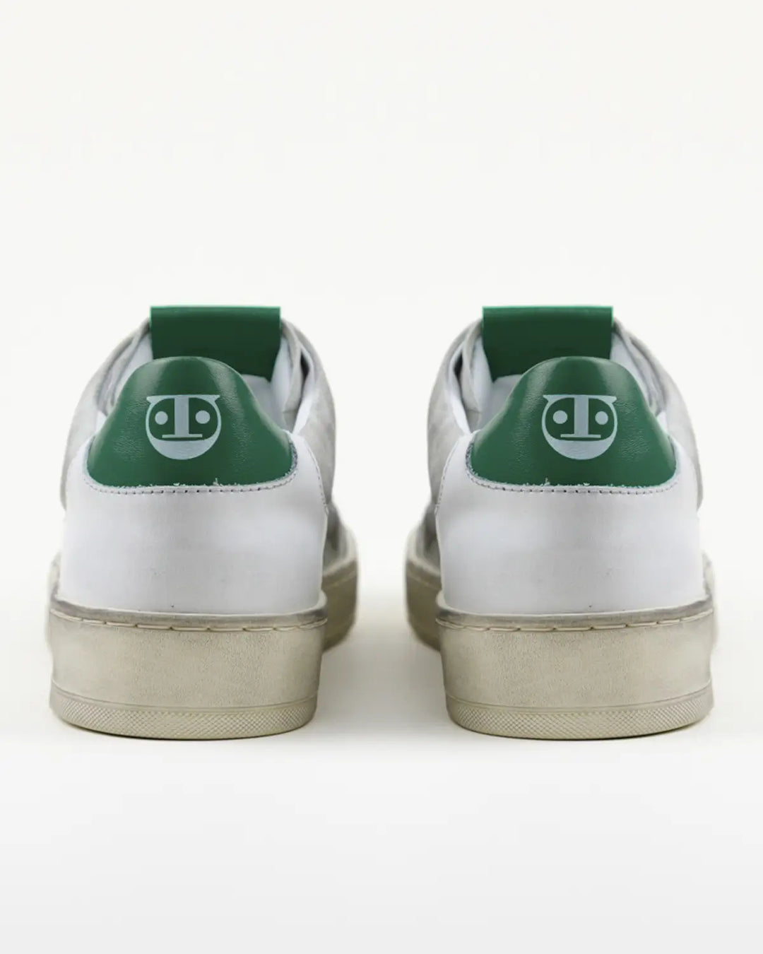 SNEAKERS NICO TOMAIA BIANCA, CROSTA VINTAGE ED INSERTO VERDE