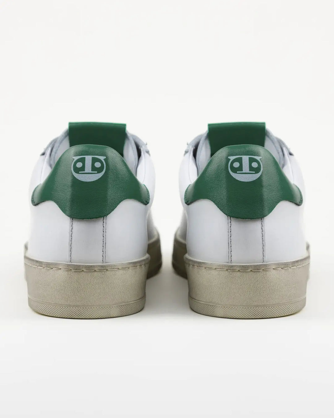 SNEAKERS DINO TOMAIA BIANCA VINTAGE INSERTI VERDE