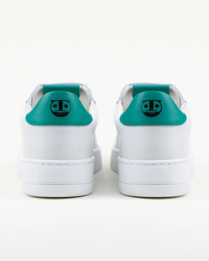 SNEAKERS MARIO TOMAIA BIANCA CON INSERTI VERDI