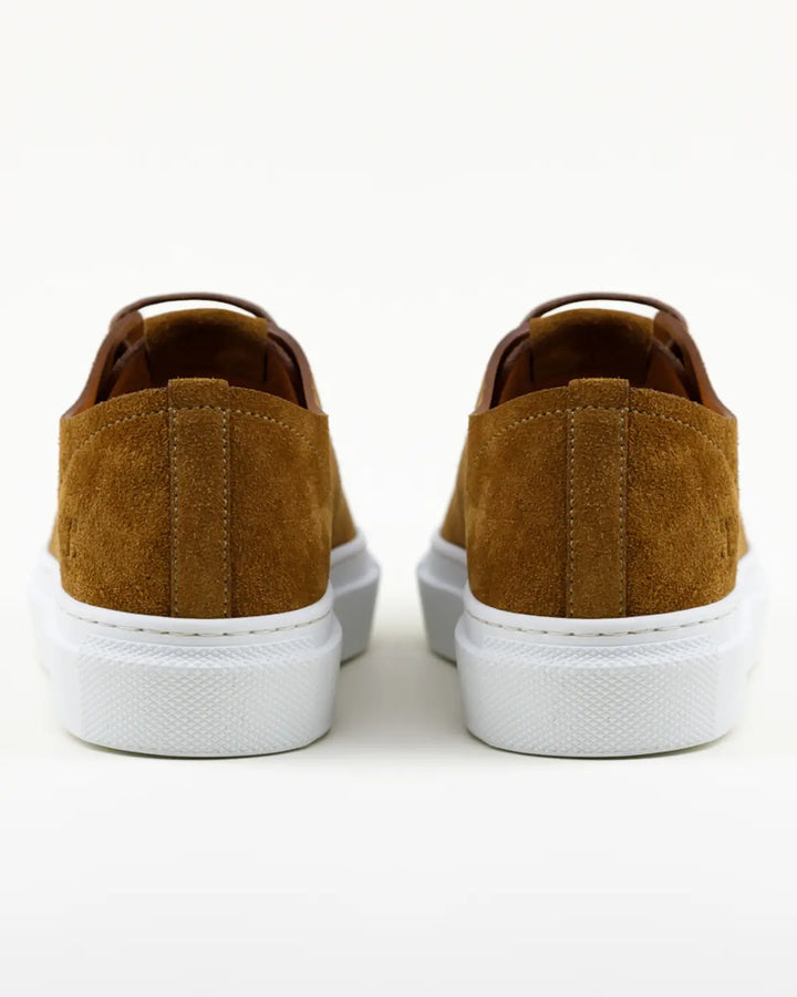 SNEAKERS OMERO ELEGANTE IN CROSTA TABACCO