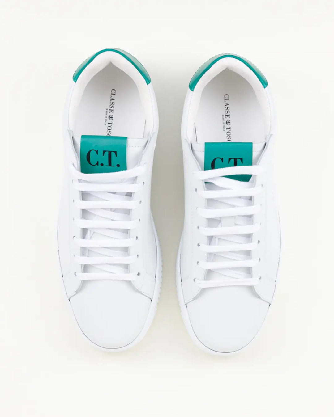 SNEAKERS MARIO TOMAIA BIANCA CON INSERTI VERDI
