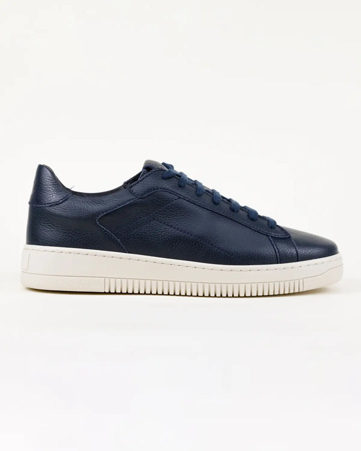 SNEAKERS MARIO TOMAIA PELLE CON FINISSIMA GRANA DI COLORE BLU