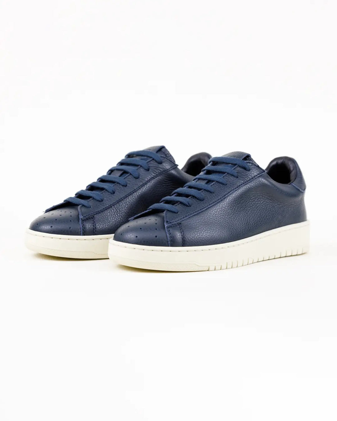 SNEAKERS GINA TOMAIA PELLE CON FINISSIMA GRANA DI COLORE BLU