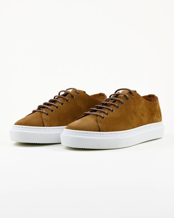 SNEAKERS OMERO ELEGANTE IN CROSTA TABACCO