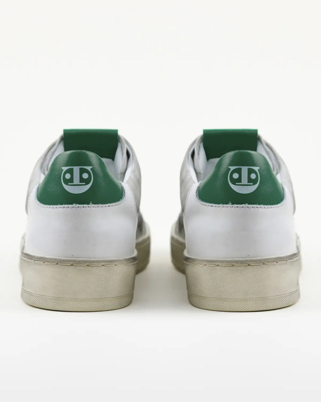 SNEAKERS NICO TOMAIA BIANCA, CROSTA VINTAGE ED INSERTO VERDE