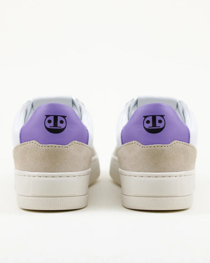 SNEAKERS GRAZIA TOMAIA BIANCA, INSERTI CROSTA E PELLE COLOR DAHLIA PURPLE