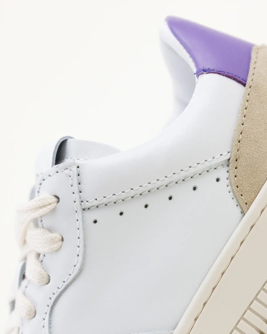 SNEAKERS GRAZIA TOMAIA BIANCA, INSERTI CROSTA E PELLE COLOR DAHLIA PURPLE