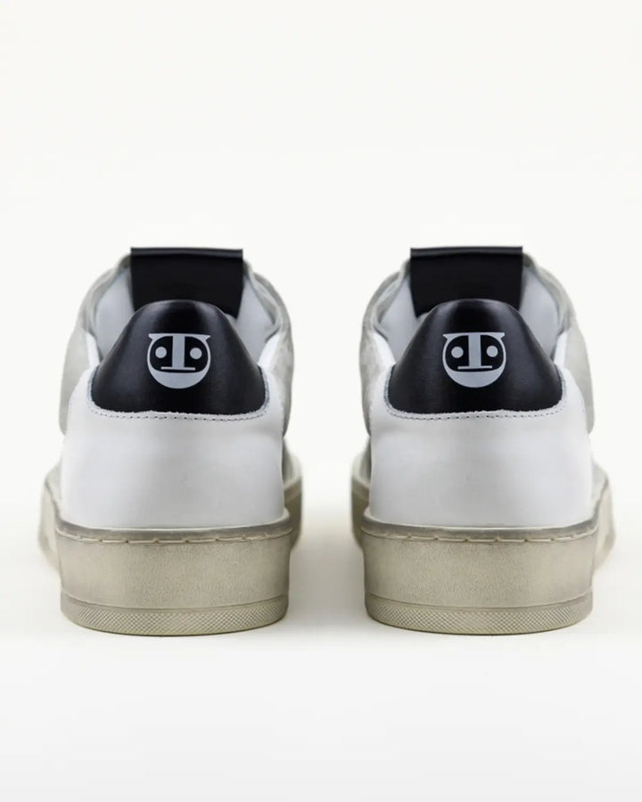 NICO SNEAKERS WHITE UPPER, VINTAGE CRUST AND BLACK INSERT