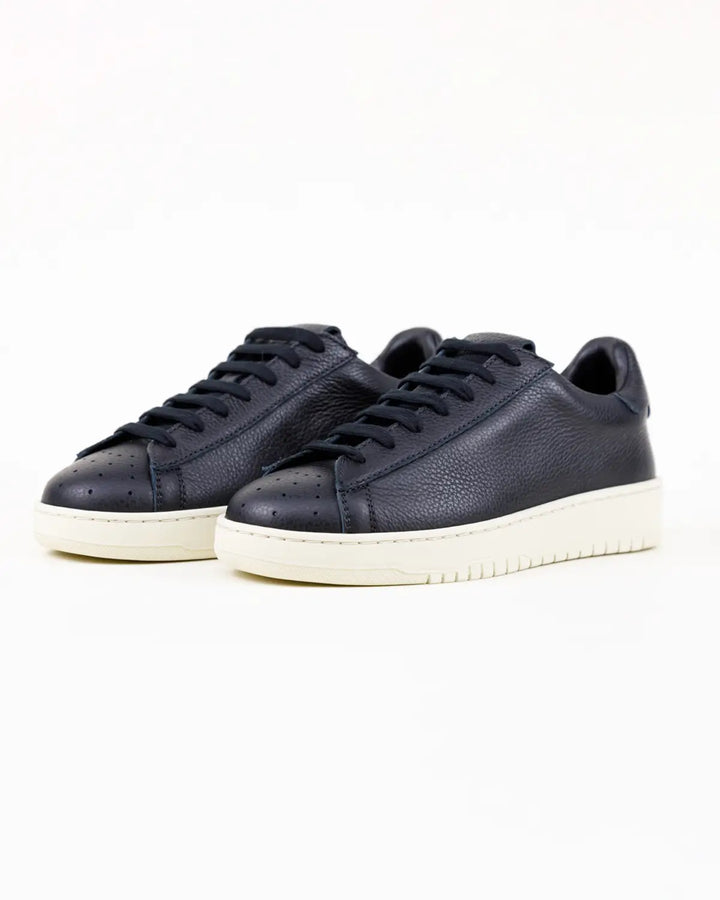 SNEAKERS GINA TOMAIA PELLE CON FINISSIMA GRANA DI COLORE NERO