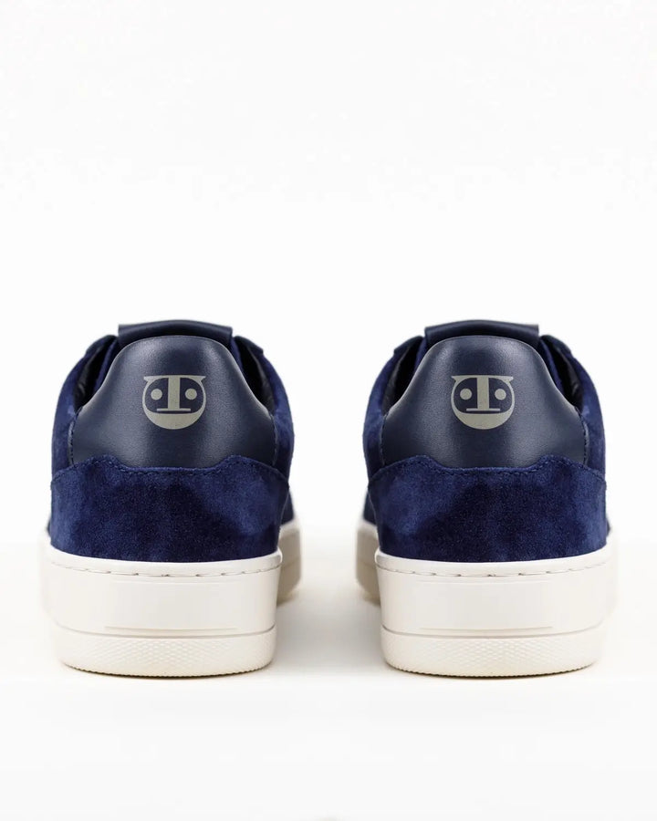 SNEAKERS PAOLO TOMAIA IN CROSTA COLORE BLU CON RIPORTI IN PELLE