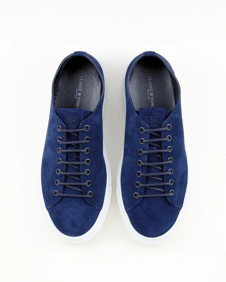 SNEAKERS OMERO ELEGANTE IN CROSTA BLU